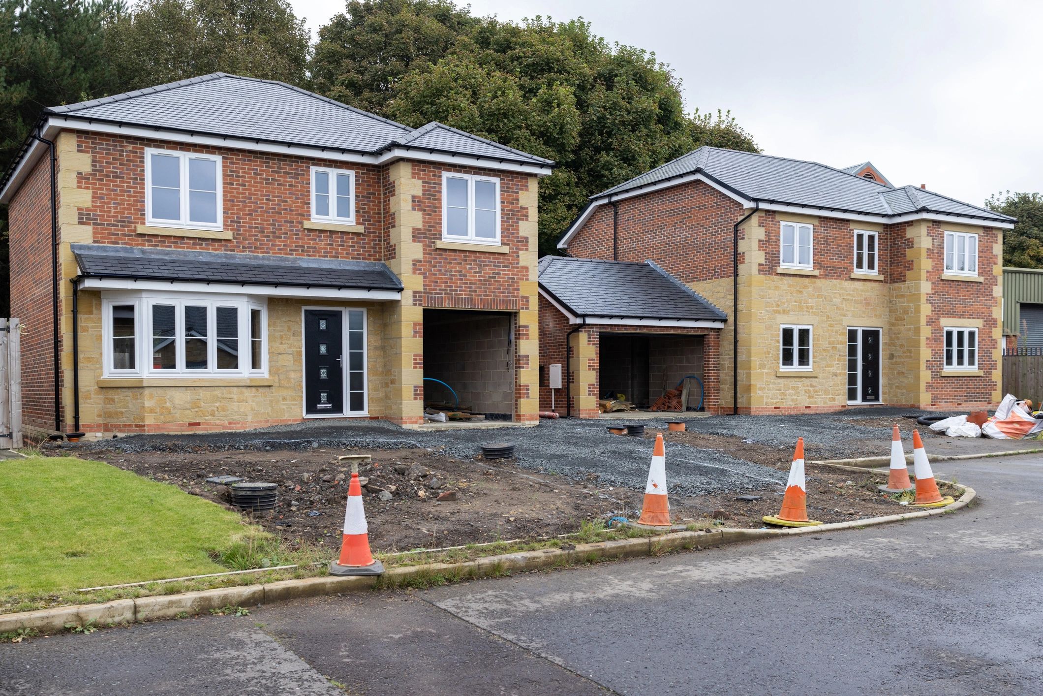 New-build homes on a development site